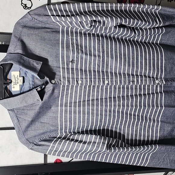 Original Penguin Striped Long Sleeve‎ Button Shirt Large - Picture 3 of 8